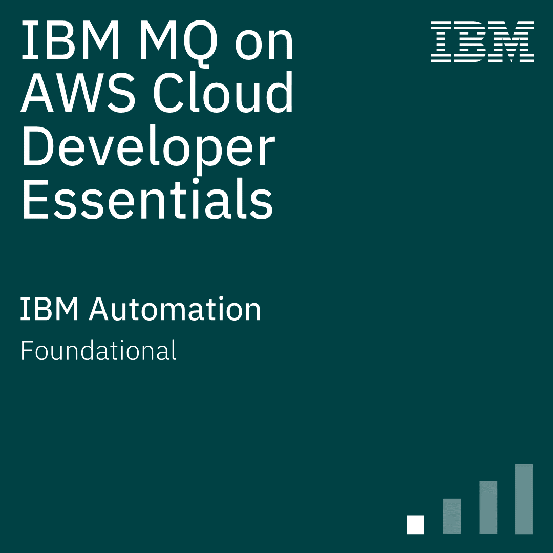 IBM MQ on AWS Cloud Developer Essentials certification badge